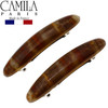 Camila Paris CP2957 French Hair Barrette Clip for Girls Brown Small 25 inch Set of 2 Strong Hold Grip Hair Clips for Wom