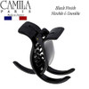 Camila Paris NV07 French Hair Clip for Women Black 3 Teeth Ponytail Holder Girls Hair Claw Clips Jaw Fashion Durable Sty