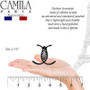 Camila Paris NV07 French Hair Clip for Women Black 3 Teeth Ponytail Holder Girls Hair Claw Clips Jaw Fashion Durable Sty