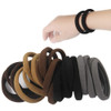 20 PCS Thick Seamless Hair Ties for Curly Heavy and Long Hair Brown Hair Elastics for Women Men and Girls Big Pony tails