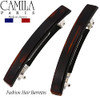 Camila Paris AD12 French Hair Barrette Clip for Girls Set of 2 Rubberized Metal Clasp Strong Hold Grip Hair Clips for Wo
