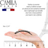 Camila Paris CP2817 French Hair Barrette Clip for Girls Handmade Onyx MetalFree Closure Strong Hold Grip Hair Clips for