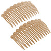 Camila Paris CP28922 French Hair Side Comb Small Rounded Beige French Twist Hair Combs Decorative Strong Hold Hair Clips