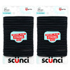 Scunci Thick Hair Black Elastics All day strong hold NoDamage 5mm thickness 24Pieces per pack 2Pack