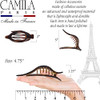 Camila Paris CP2372 2PK French Hair Clips Large Slide Hair Clips for Volume Hair Strong Hold No Slip Grip Girls Hair Cla