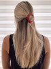 Camila Paris CP2513 French Hair Barrette Clip for Girls Round Handmade Victory Red Strong Hold Grip Hair Clips for Women