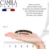 Camila Paris CP2756 French Hair Barrette Clip for Girls Tokyo Rubberized Metal Clasp Strong Hold Grip Hair Clips for Wom