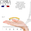 Camila Paris CP3414 French Hair Barrette Clip for Girls Handmade Yellow Strong Hold Grip Hair Clips for Women No Slip an