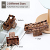 Shinowa Hair Claw Clips 3 Pieces Leopard Print Claw Clip Strong Hold Hair Jaw Clips for Thick Hair Hair Accessories for