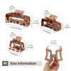 Shinowa Hair Claw Clips 3 Pieces Leopard Print Claw Clip Strong Hold Hair Jaw Clips for Thick Hair Hair Accessories for
