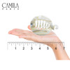 Camila Paris CP2338 325 inch French Banana Clip Hair Comb Round Beige Girls Ponytail Holder Interlocking Banana Combs Fo