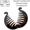Camila Paris CP2428 325 inch French Banana Clip Hair Comb Round Girls Ponytail Holder Interlocking Banana Combs For Volu