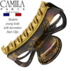 Camila Paris CP3238 French Hair Clip for Women Black and Gold Girls Hair Claw Clips Jaw Fashion Durable and Styling Hair