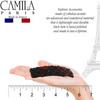 Camila Paris CP2631 French Hair Barrette Clip for Girls Tortoise Shell Rubberized Metal Closure Strong Hold Grip Hair Cl