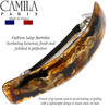 Camila Paris CP3331 French Hair Barrette Clip for Girls Gold Rubberized Metal Clasp Strong Hold Grip Hair Clips for Wome