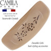 Camila Paris CP3438 French Hair Barrette Clip for Girls Rubberized Automatic Clasp Strong Hold Grip Hair Clips for Women