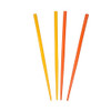 2 Sets of Wooden Hair Sticks Chopsticks Orange Yellow