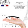 Camila Paris CP2851 French Hair Barrette Large Black Long Skinny Strong Hold Grip Hair Clips for Women Thin Rubberized A