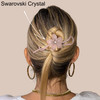 Camila Paris CP2411 French Hair Barrette Pin Clips for Girls Flower Beige No Metal Parts Strong Hold Grip Hair Clips for