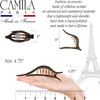 Camila Paris CP2372 French Hair Clips Large Side Slide Hair Clips for Long Curly Wavy Hair Strong Hold No Slip Grip Girl