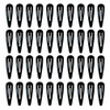 40 Pack Black 2 Inch Barrettes Women Metal Snap Hair Clips Accessories