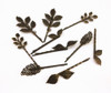 yueton 10pcs Vintage Bronze Mix Style Athena Olive Branch Leaf Hair Clip Leaves Barrettes Bobby Pin Bride Headwear Edge