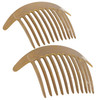 Camila Paris CP2941 French Hair Side Combs Beige Pearl Interlocking Combs French Twist Hair Combs Strong Hold Hair Clips