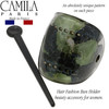 Camila Paris CP3344 French Hair Bun Holder Cover Cap Hair Updo Green Hair Pin Thru Strong Hold Grip Hair Clips for Women