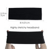 MLMOMVME 6 Pcs Headbands for Women Hair Cotton Headband Nonslip Stretchy Elastic Head Wrap Holder Hair Accessories Black