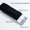 MLMOMVME 6 Pcs Headbands for Women Hair Cotton Headband Nonslip Stretchy Elastic Head Wrap Holder Hair Accessories Black