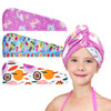 ELLEWIN Microfiber Hair Drying Towels for Kids 3 Pack Wet Hair Towel Wrap Turban for Girls Children Women Quick Dry Twis