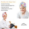 ELLEWIN Microfiber Hair Drying Towels for Kids 3 Pack Wet Hair Towel Wrap Turban for Girls Children Women Quick Dry Twis