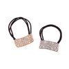 Xiwstar Rhinestone Glitter Ponytail Holder Hair Cuffs Elastic Hair Tie Band for Women Girls Scrunchies Pack of 2