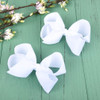 DEEKA 12 PCS 6 Big Handmade Grosgrain Ribbon Hair Bow Alligator Clips Hair Accessories for Little Teen Toddler Girls Whi
