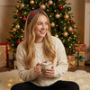 vokone Christmas Headbands for Women Red Plaid Knotted Headband Wide Hairband Christmas Holiday Party Headband Hair Acce