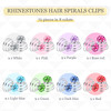 72 Pieces Rhinestone Spiral Hair Pins Crystal Spiral Twist Hair Pins Twisters Colorful Shiny Metal Swirl Hair Clips Hair