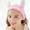 YISSION 2PCS Bunny Ears Spa Headband No Slip Head Band for Face Wash Makeup Skincare Facial Headband Elastic Hair Band C