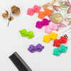 OIIKI 50 PCS Self Hinge Plastic Bow Hair Barrettes Girls Colorful 80s 90s Vintage Hair Clips Pins Cute Cartoon Design Ha