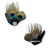 Aliotech Beautiful Butterfly Peacock Feather Hair Clip Pins with RhinestonesFeather Hair Clip Pin Bridal Wedding Dance P