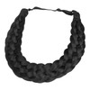 DIGUAN 5 Strands Synthetic Hair Braided Headband Classic Chunky Wide Plaited Braids Elastic Stretch Hairpiece Women Girl