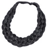 DIGUAN 5 Strands Synthetic Hair Braided Headband Classic Chunky Wide Plaited Braids Elastic Stretch Hairpiece Women Girl
