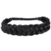 DIGUAN 5 Strands Synthetic Hair Braided Headband Classic Chunky Wide Plaited Braids Elastic Stretch Hairpiece Women Girl