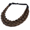 DIGUAN 5 Strands Synthetic Hair Braided Headband Classic Chunky Wide Plaited Braids Elastic Stretch Hairpiece Women Girl