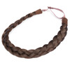 DIGUAN Synthetic Hair Braided Headband Wide Plaited Braids Hairpiece Women Girl Beauty accessory 55g Dark Medium Brown