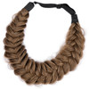 BOBIYA Messy Wide 2 Strands Synthetic Hair Braided Headband Classic Chunky Braid Headband Braided Headbands for Women Be