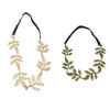 Yueton Pack of 2 Alloy Leaf Elastic Hair Band Headband Fashion Elegant Hair Accessory