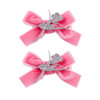 Ballet Dance Hair Clips Ballet Girls HairPin Girl Dance HairClips Hair Pin JBC37 Silver Dance GirlPink Bow