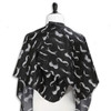 Hair Cutting Cape For Professional Barbers Salons and At Home Stylists Black with Gray Mustache With Adjustable Neck Hai