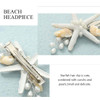 Gorais Starfish Beach Wedding Hair Clip Silver Pearl Bridal Hair Piece Conch Hair Decoration Hair Accessories for Bride