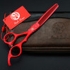 Purple Dragon Professional Japan 440C Hair Salon Cutting Shear and Barber Thinning Scissor Hairdressing Shear Set with B